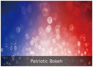 Patriotic Bokeh — Red, white, and blue bokeh backdrop.