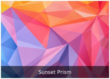 Sunset Prism — Colorful geometric backdrop for modern events.