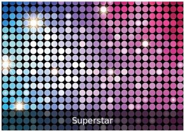 Superstar — Disco light backdrop for parties and dances.