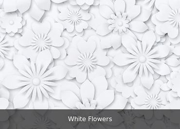 White Flowers — White floral backdrop for weddings and showers.
