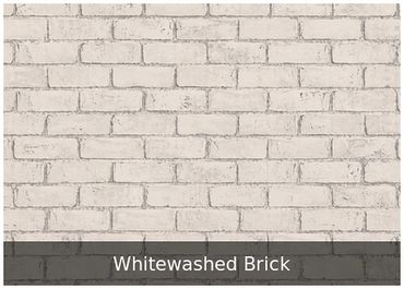 Whitewashed Brick — White brick backdrop for weddings and parties.