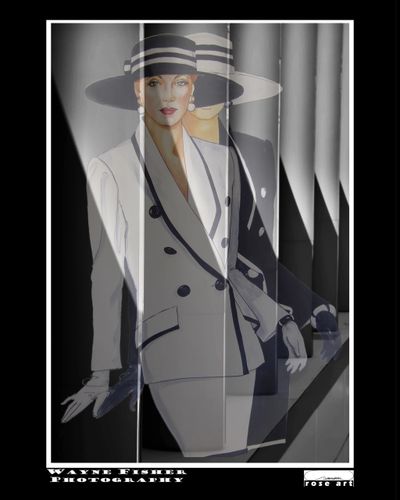 Collaboration: Wayne Fisher architectural panels, painting, Gemini Woman