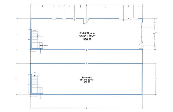 Retail space dimensions