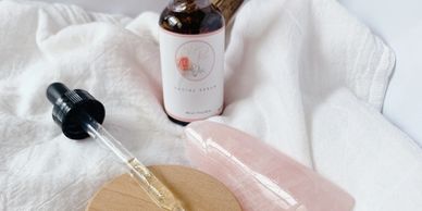 La Vie En Rose Facial Serum in Amber Bottle with Dropper