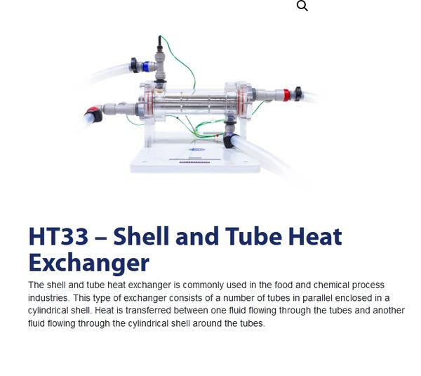 mechanical engineering shell and tube heat exchanger lab equipment in Cyprus