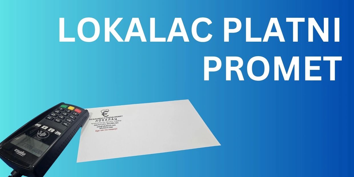 platni promet Lokalac logo i koverta lokalac