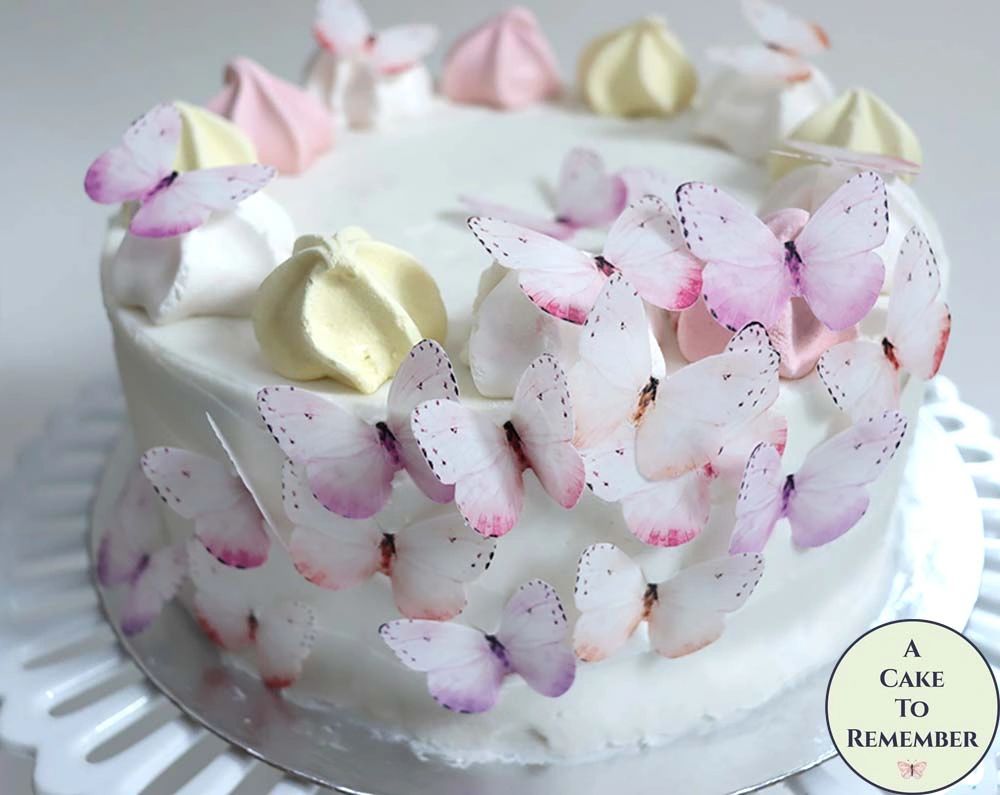 Peach flowers cake wraps 3 edible wafer paper sheets