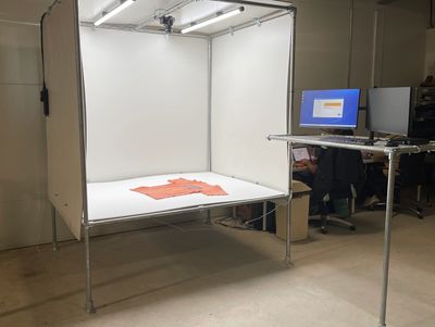 Smart Booth used to photograph clothing for the pre-loved clothing industry