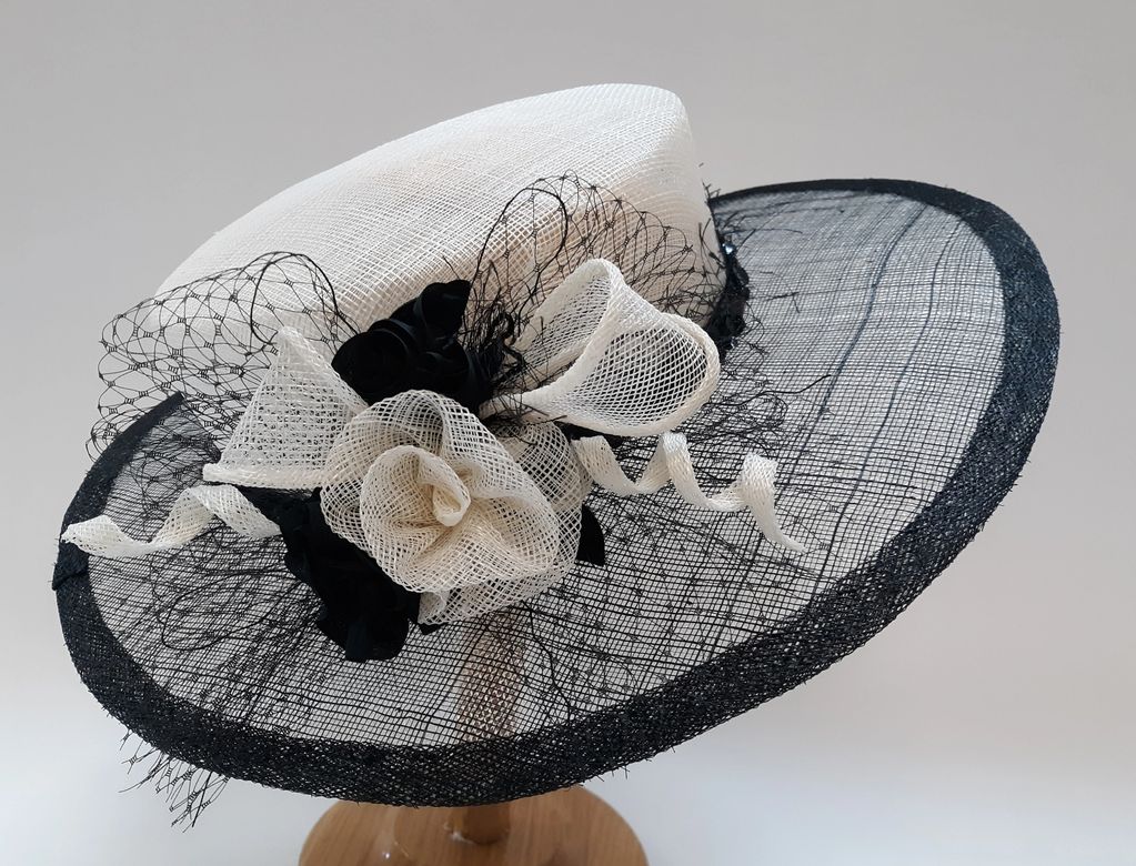 Hat for Black & White Wedding