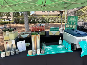 Bartender at a golf tournament on a golf course