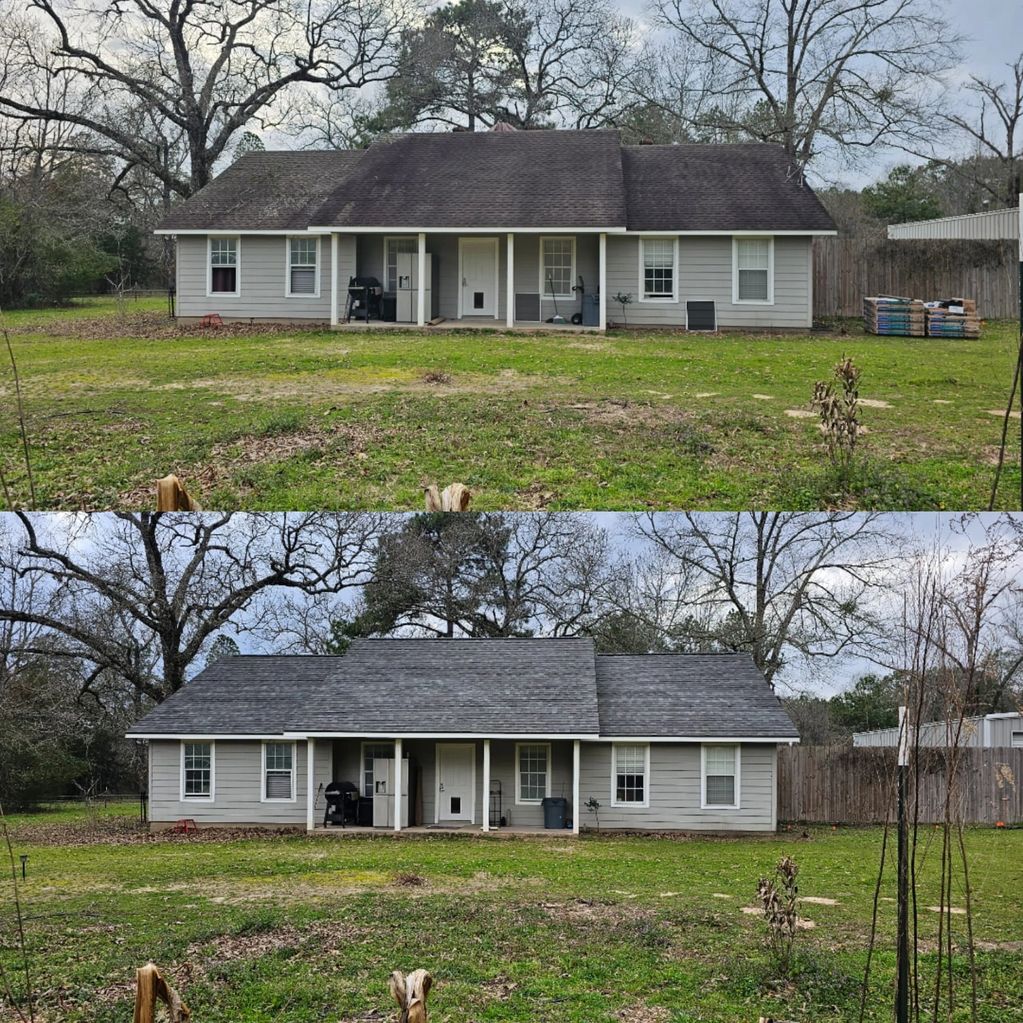 A before and after. Certainteed Landmark Georgetown Gray.