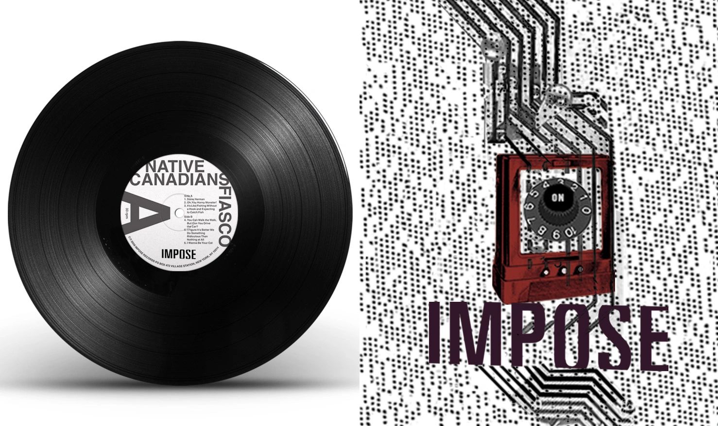 Impose logo design vinyl and web ad