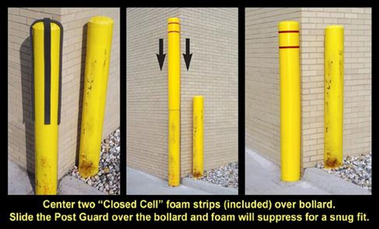 How to install the bollard cover