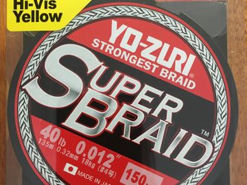 Yo-Zuri Super Braid
40 lb. 0.012cm
150 yd.