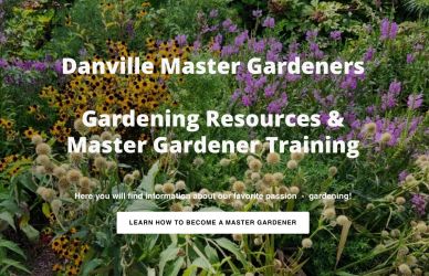screenshot of danville master gardeners website