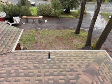Seamless gutter installation on a Santa Rosa home with clean roofline integration