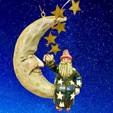 Pam Schifferl Sandman on the Moon - Famous Ornament