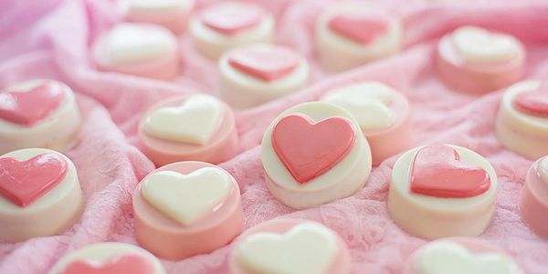 candies with hearts