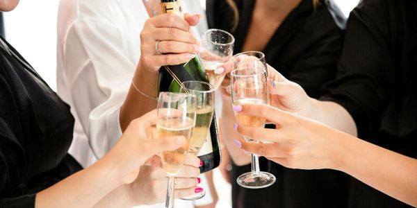 Champagne and glasses