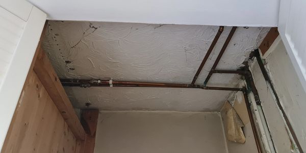 A photo of asbestos textured coating or Artex as it commonly referred to.