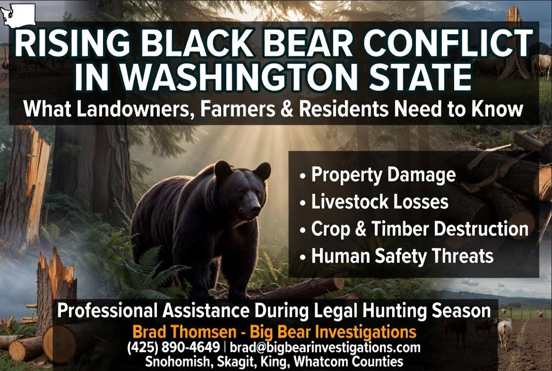 Rising Black Bear Conflict in Washington State. What Landowners, Farmers & Residents Need to Know