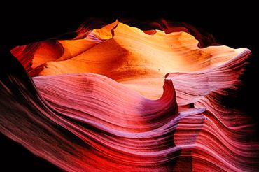 Dramatic colors inside Antelope Canyon