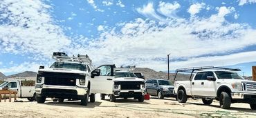 the crew trucks. christianlincoln renovations job site.