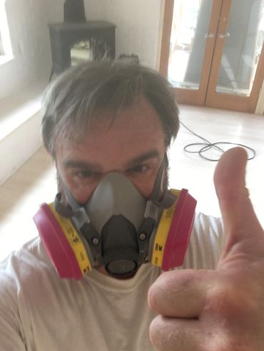 stay safe, sanding floors. new floors.