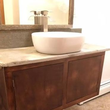 simple handmade vanity