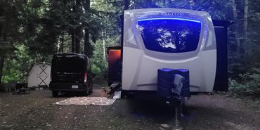 Trailer at a campground.