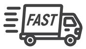 TFS Express Logistics fast direct emergency Courier van Icon.