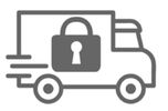 TFS Express Logistics Secure Courier van Icon.