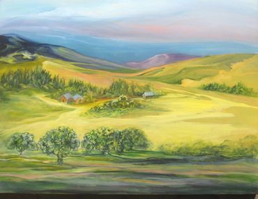 Warm Valley, Oil on Canvas, 18"x24"