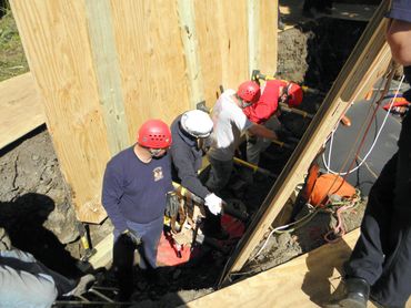 Trench Rescue training at the Hazleton South Side.