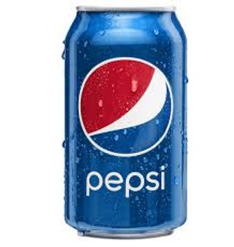 A blue Pepsi can with water droplets.