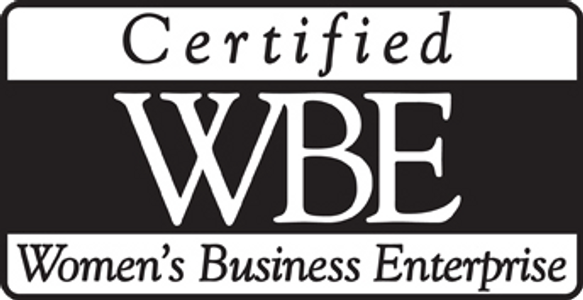 We are a Woman Owned Business. WBE: Women's Business Enterprise.