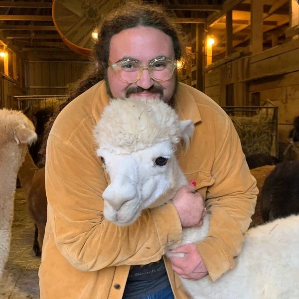 Anthony with alpaca