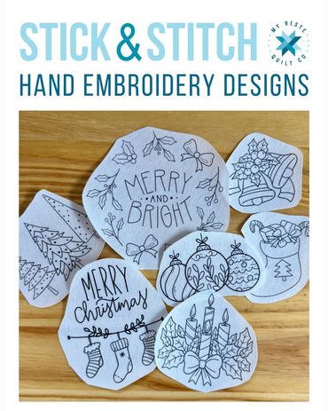 Merry Stitchmas Hand Embroidery Designs by My Beste Quilt Co
