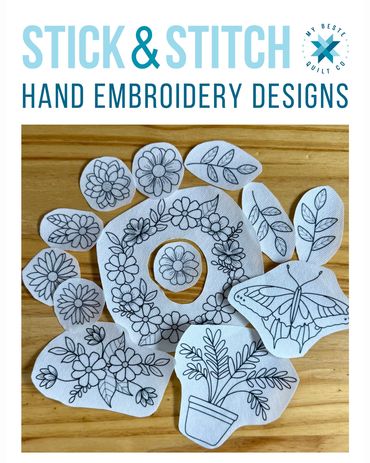 Pedal Pusher Hand Embroidery Designs by My Beste Quilt Co