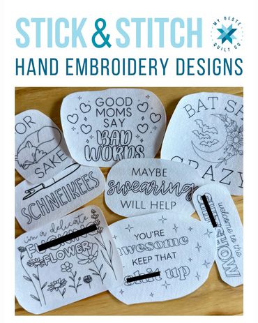Snarky Stitches Hand Embroidery Designs by My Beste Quilt Co
