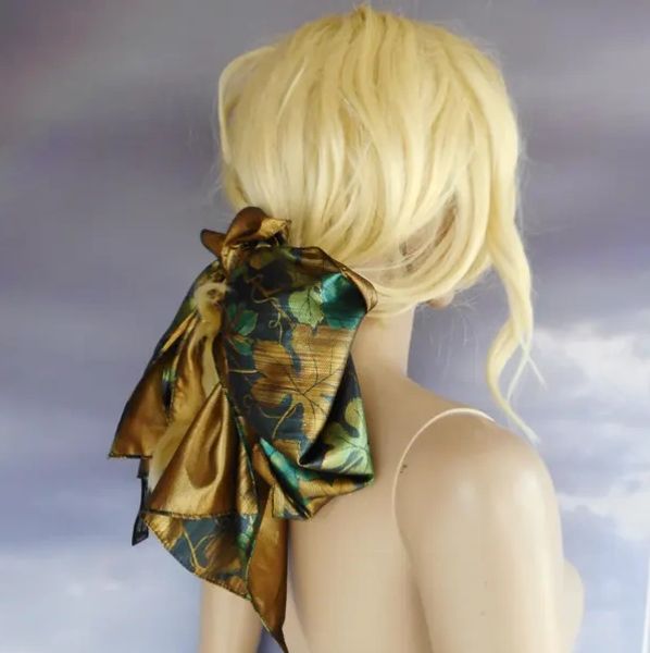 vintage oscar de la renta scarf - earth metallic tones - vintage battle of Versailles designer