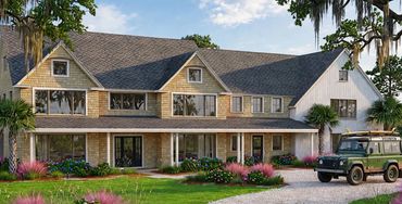 White cedar shingle house