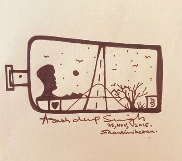 #ShantiniketanVibes
#BengalArt
#TagoreTown
#ArtFromShantiniketan
#SantiniketanSketches