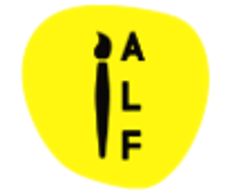 blob logo with yellow background: a paintbrush with letters A, L, F going down side
