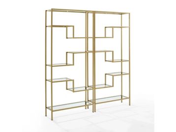 Photo shows two gold colored bar back stands available for rent in midland texas