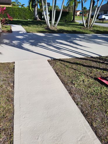 driveway and walkways after pressure washing services