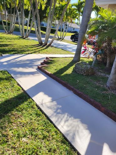 walkway after house washing services