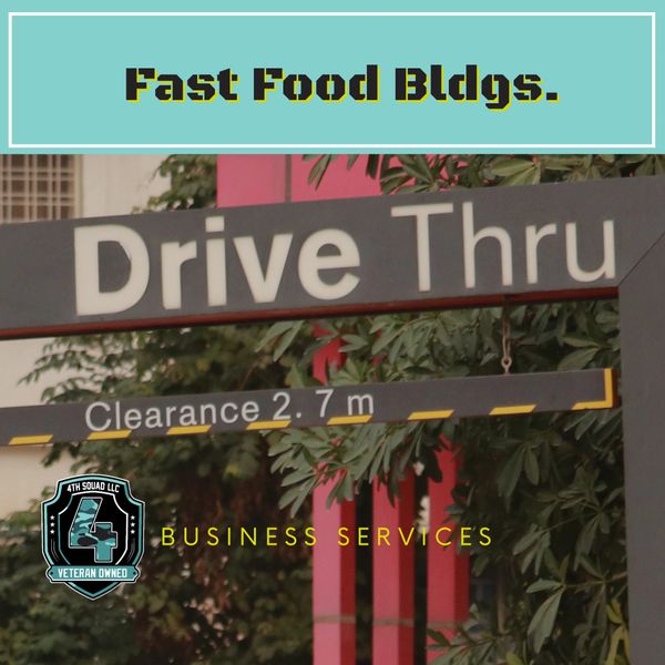 Fast Food Driveway & Building Pressure Washing & Dumpster Cleaning Service