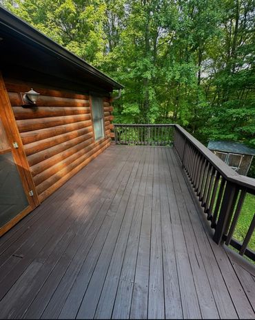 Deck Board Repair & Solid Deck Stain.