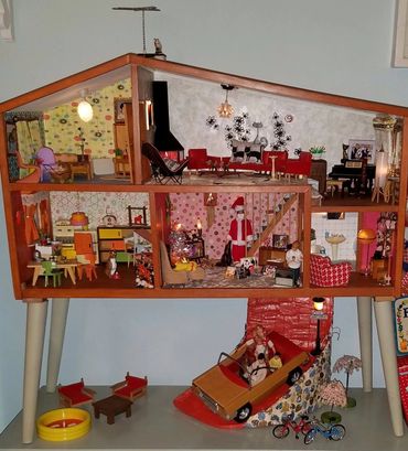 RetroMemento Woolworth's Lunch Counter 1960's Christmas Toys Marx Dollhouse Miniature Putz Tootsie